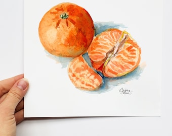 Oranges Watercolor Print