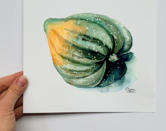 Acorn Squash Watercolor Print