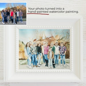 Hand-Painted Custom Watercolor Portrait from Your Photo image 3