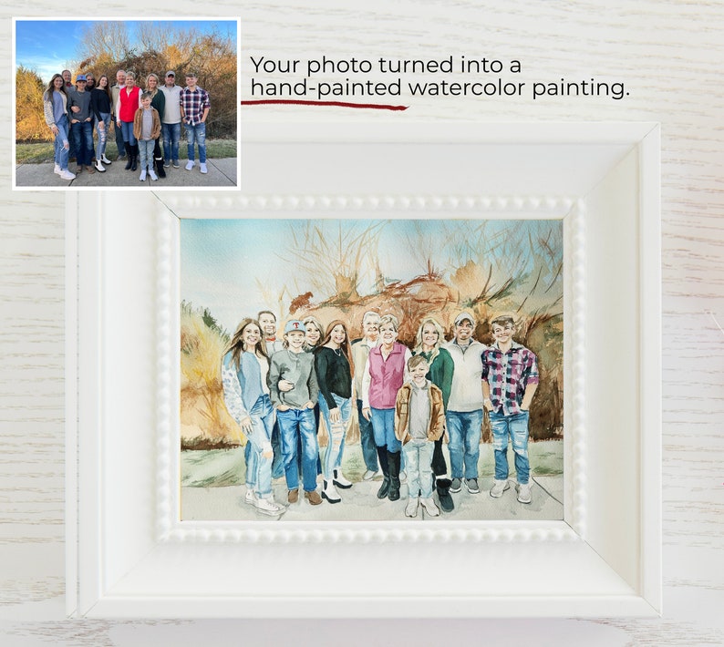 Hand-Painted Custom Watercolor Portrait from Your Photo image 3