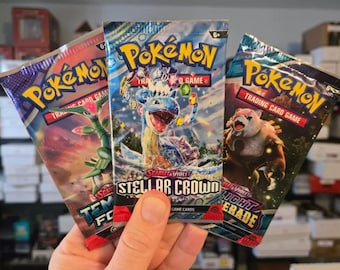Pokémon TCG x3 RANDOM Booster Packs From Various Scarlet & Violet Era Sets - Factory Sealed