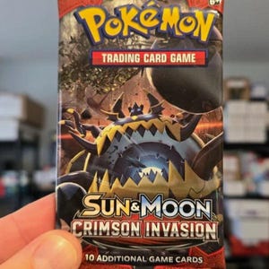 Pokémon TCG x1 Sun & Moon Crimson Invasion Booster Pack, Factory Sealed Random Artwork!