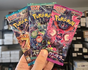 Pokémon TCG x3 RANDOM JAPANESE Booster Packs From Various Scarlet & Violet Era Sets - Factory Sealed!