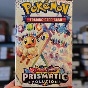 Pack de boosters évolutions prismatiques écarlate et violette du JCC Pokémon x1, illustration aléatoire scellée en usine !