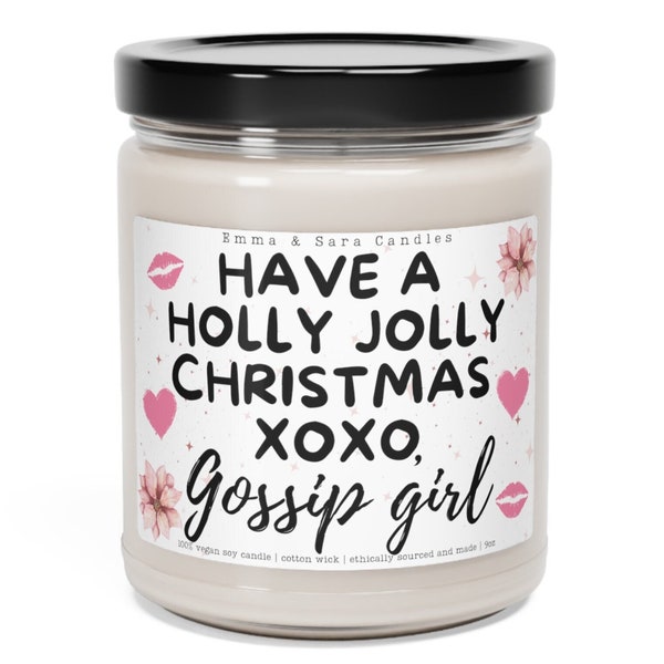 Gossip Girl Candle, Holly Jolly Christmas, XOXO, Serena Van Der Woodsen,  Blair Waldorf, Blaire Lively, Leighton Meester, Pop Culture Gifts