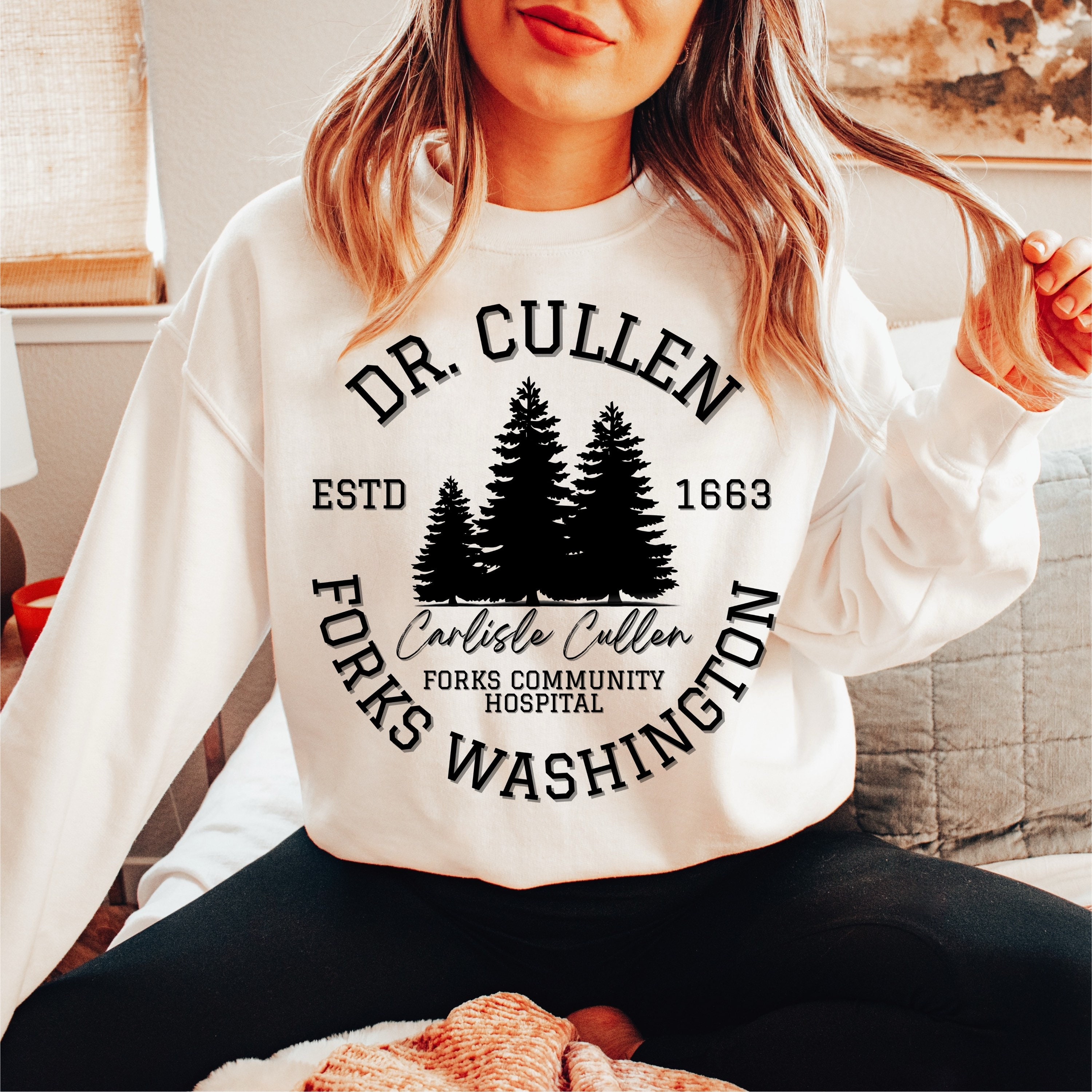 Forks Washington Sweater Carlisle Twilight Merch Edward Cullen - Etsy