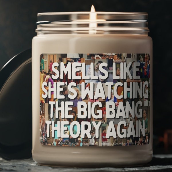 The Big Bang Theory Candle, Gift for Geeks, Science Nerd Gift, Geeky Gifts, Gift for BBT Fan, Big Bang Gifts, TV Lover Gifts, Sheldon Fan