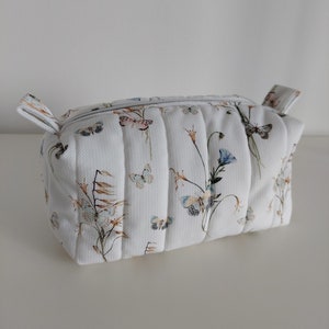 Quilted and cotton-lined beauty case, toiletry bag, bag for children&#39;s items