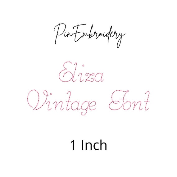 Eliza Hand Stitch Font Machine Embroidery Font Scripts - Etsy