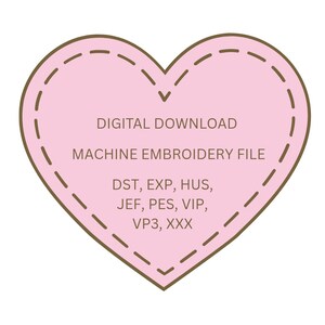 Mama and Mini Heart Sketch Embroidery Design, Mother's Day File (Digital Download) image 2
