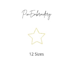 Star Scribble Embroidery Design, Star Outline Embroidery File, Shapes Embroidery, Machine Embroidery, 12 Sizes