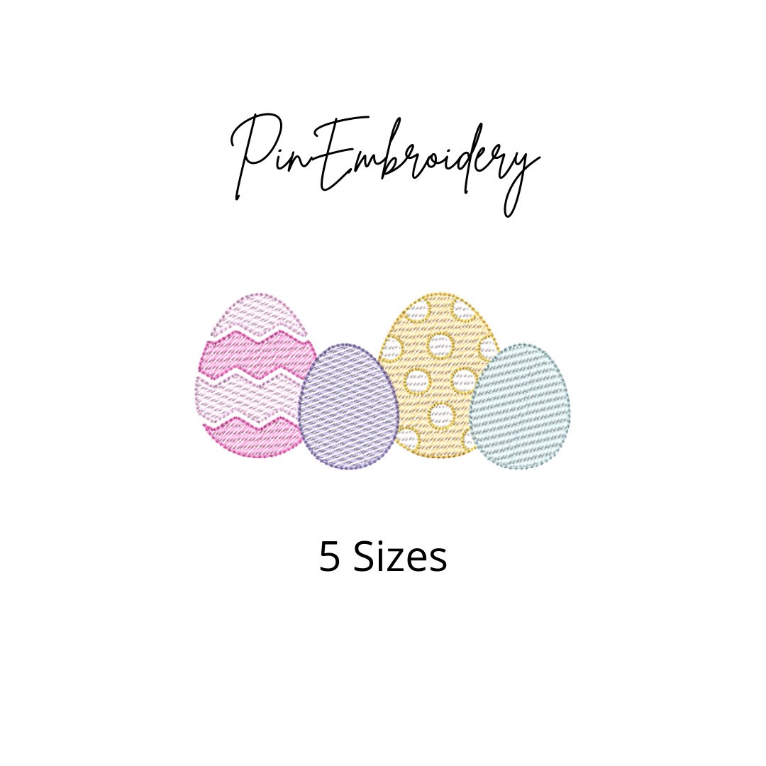 Easter Eggs Sketch Stitch Embroidery Design (digital Download) - Etsy