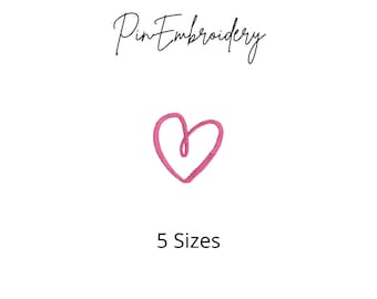 Heart Swirl Embroidery File, Heart Embroidery Design, Valentines Embroidery File, Quick Stitch,Love Embroidery, 5 Sizes