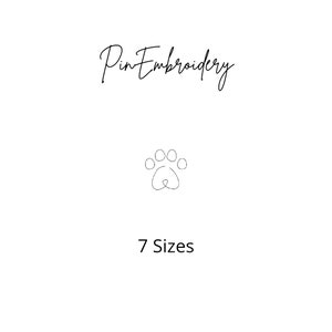 Paw Print Scribble, Paw Print Embroidery Design, Paw Print Quick Stitch, Animal Embroidery, 7 Sizes