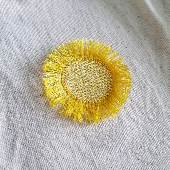 Fringe Sunshine Sketch Stitch Embroidery Design Mini Sun Etsy
