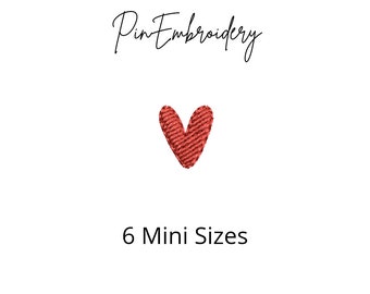 Mini Heart Embroidery Design, Sweater Files, Valentines Embroidery File, Cuff File, Small Hearts Design, Love Embroidery, 6 Sizes