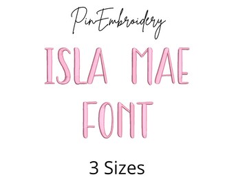 Isla Mae Machine Embroidery Font, Modern Cursive (Digital Download)