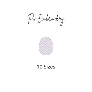 Easter Egg Sketch Stitch Embroidery Design, Quick Stitch Egg, Easter Embroidery, Shapes Machine Embroidery, 10 Sizes