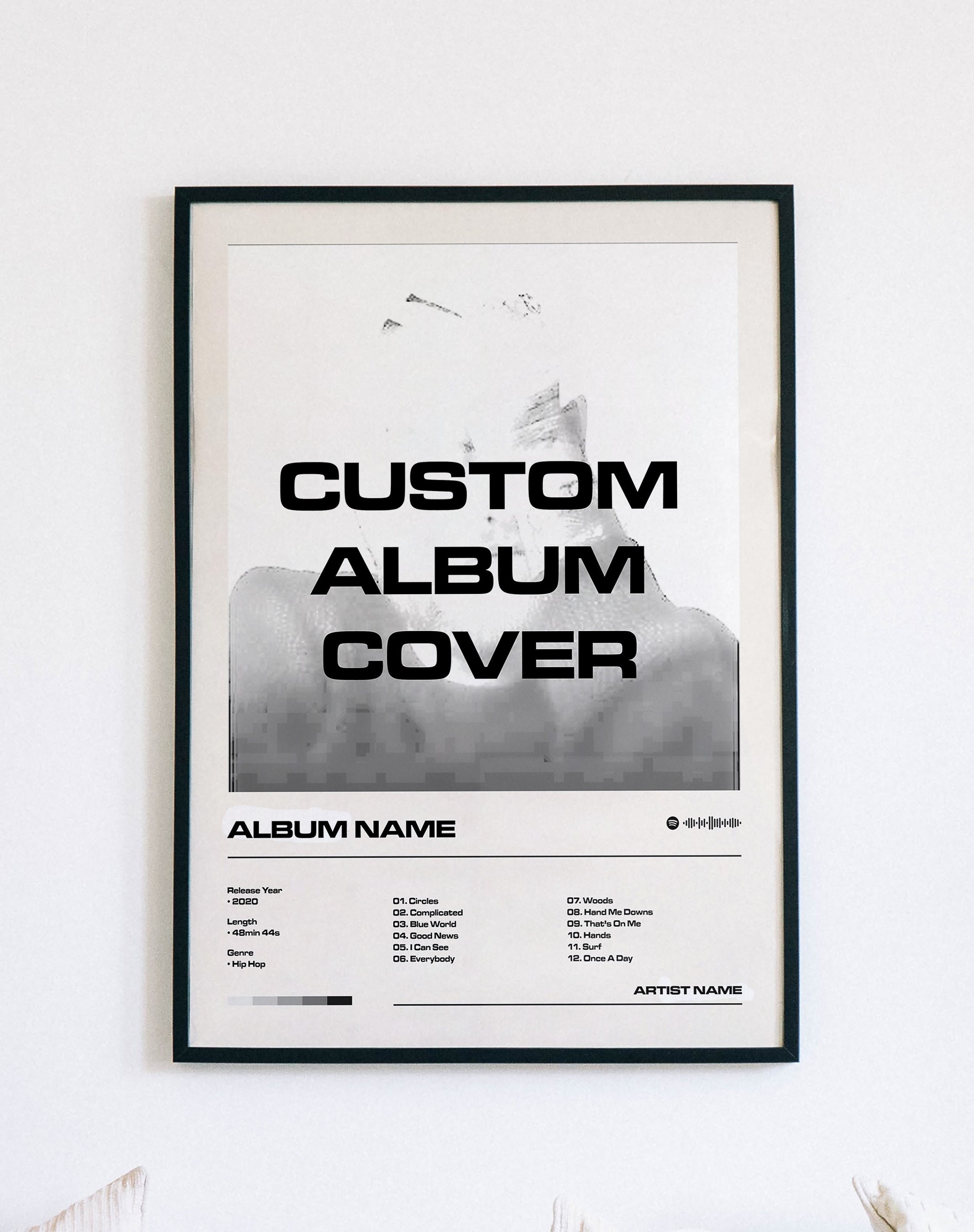 Custom Album Cover Album Poster Framed Poster Art Print Personalized