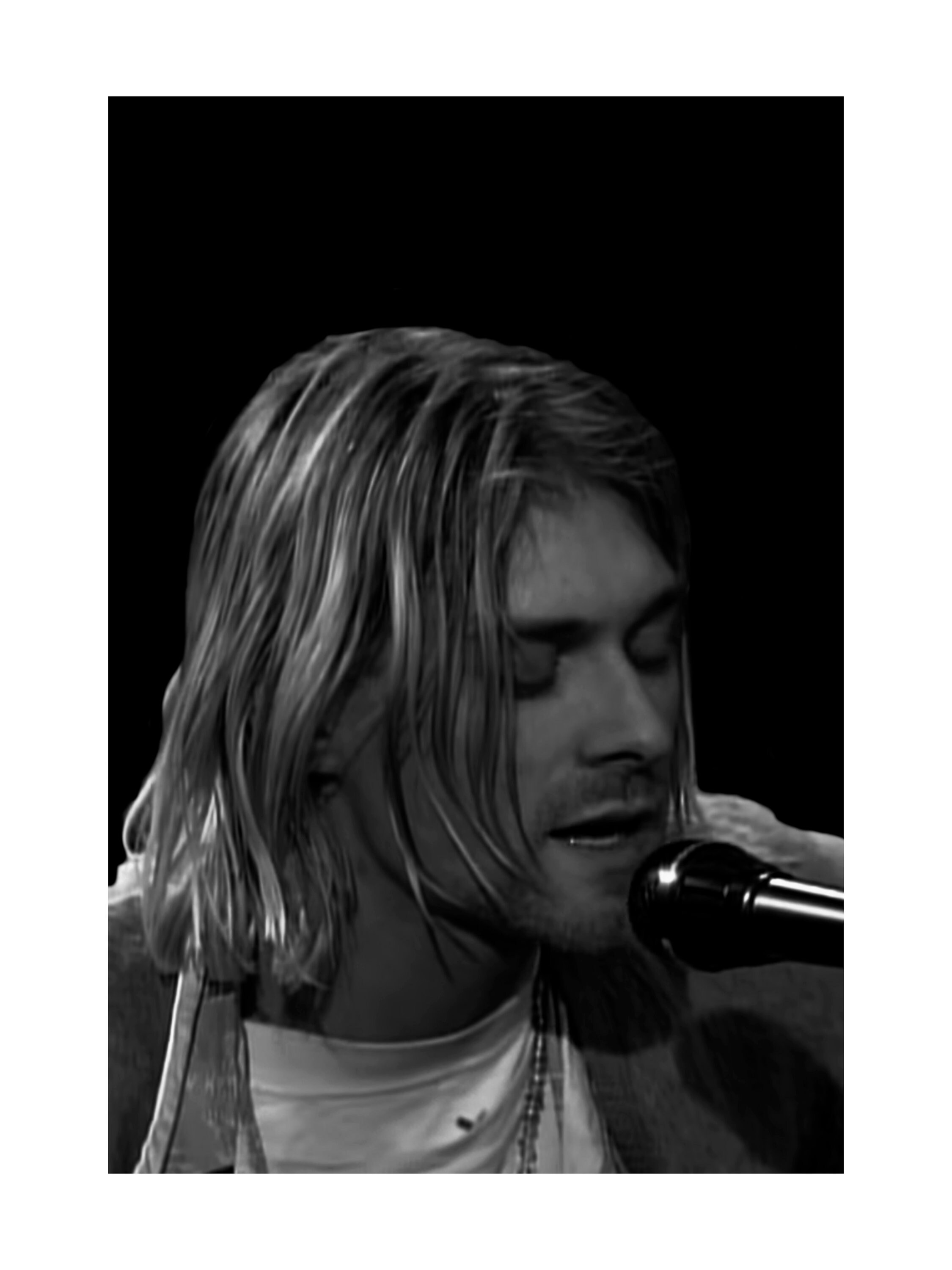 Kurt Cobain Poster Kurt Cobain Print Black And White Nirvana Poster