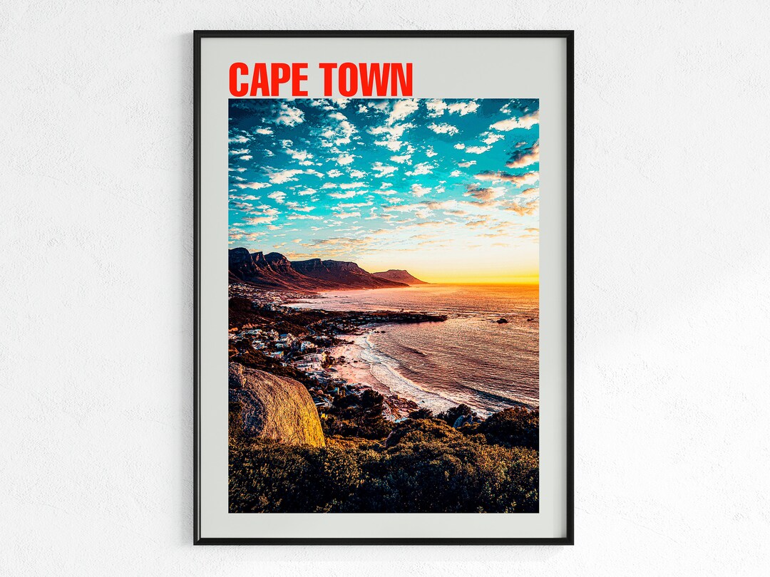 Cape Town Travel Poster, Wall Art Print Cape Town, Home Decoration Gift Cape Town, Poster