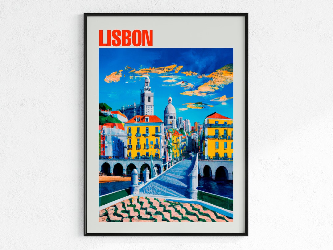 Lisbon Poster Poster Lisbon Print Lisbon Wall Art Etsy