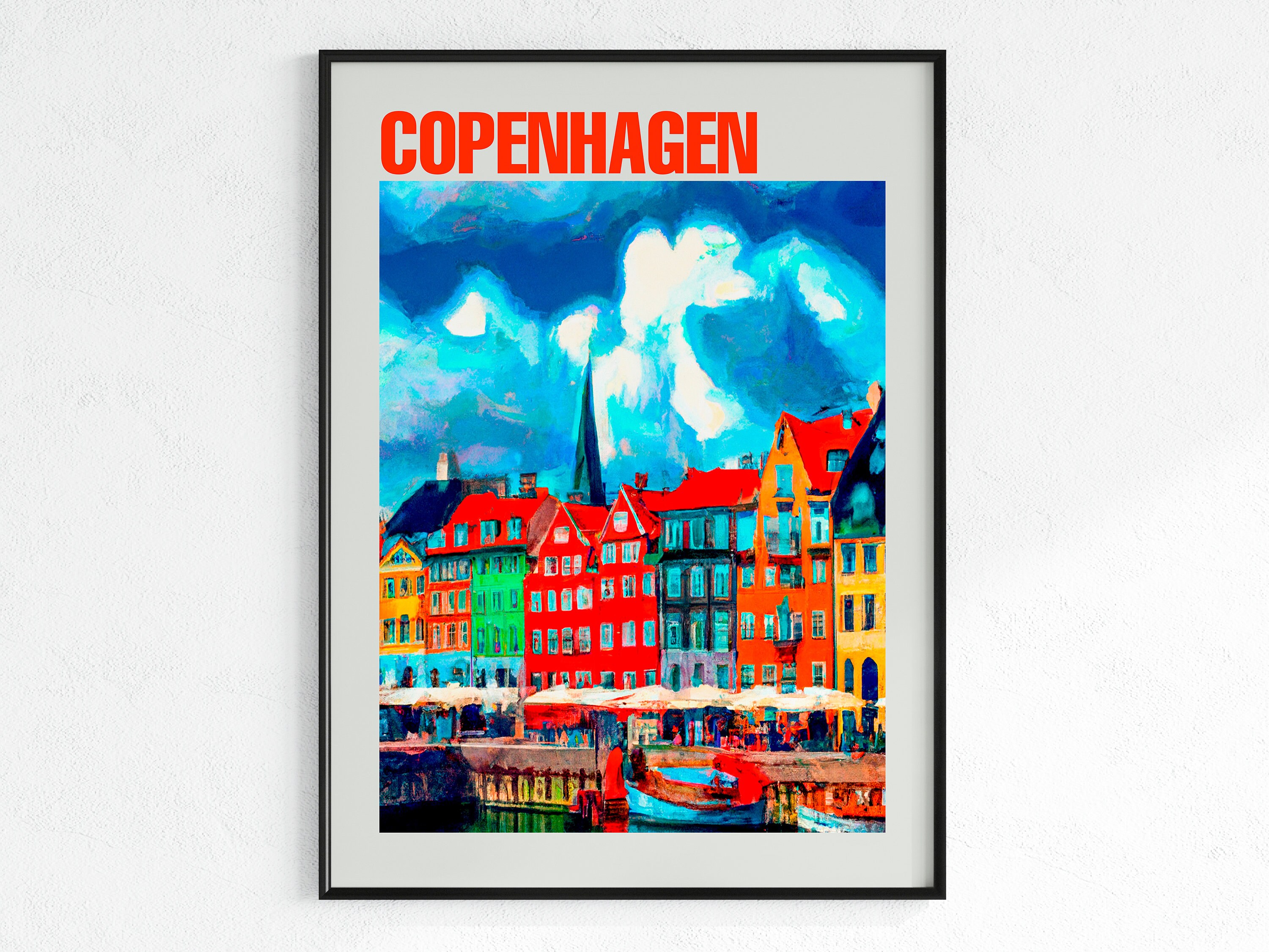 COPENHAGEN Wall Art Print COPENHAGEN Travel Poster COPENHAGEN Gift