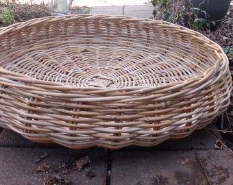 BASKET wicker/rattan GIANT RARE Midcentury