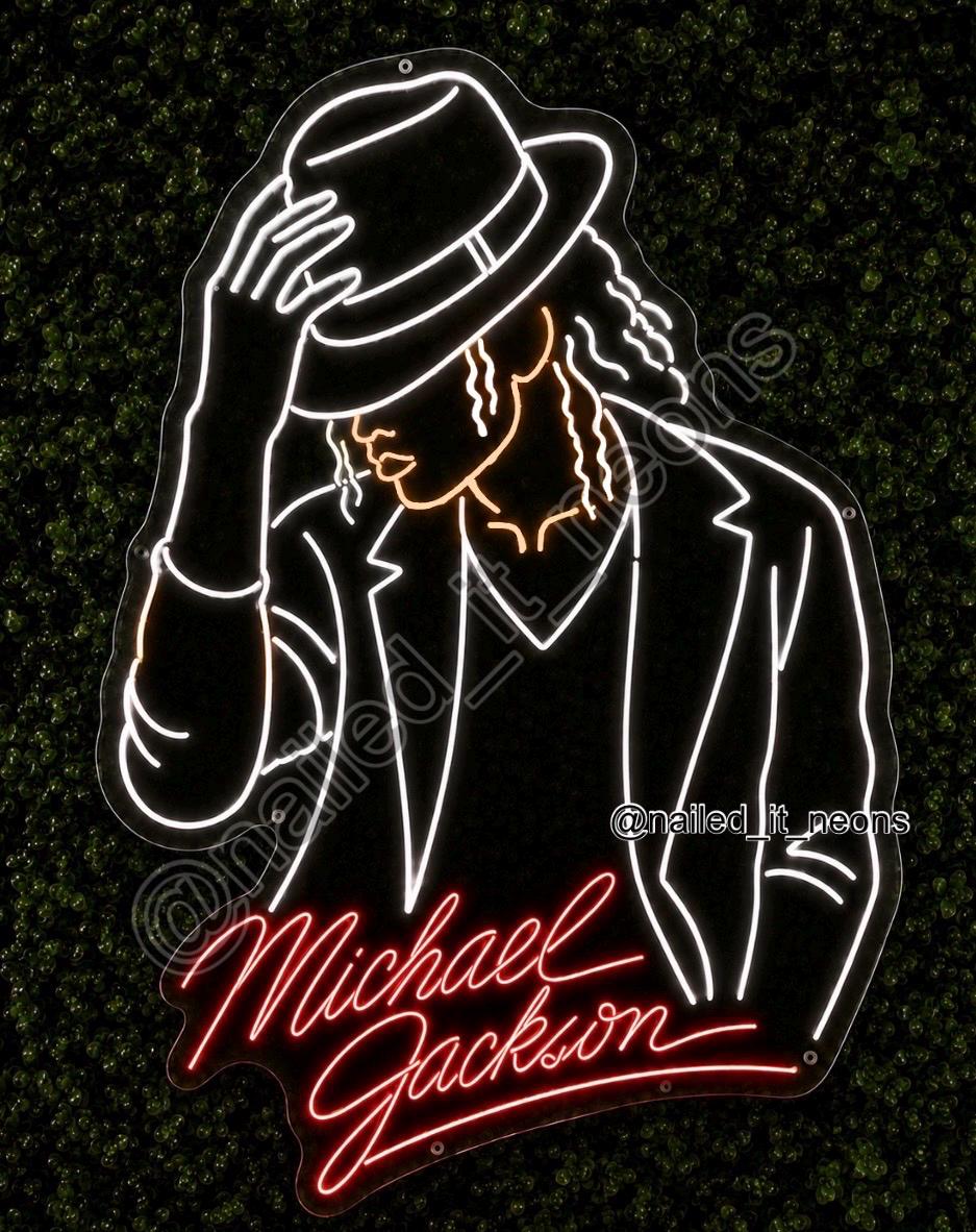 ジャンク　マイケルジャクソンネオンボード ジャンク マイケルジャクソンネオンボード Michael Jackson Neon Sign
