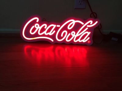 Cocoa Cola LED Neon 2 YEAR Warrantysign Light Bespoke -