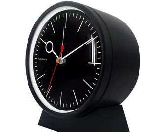 Cloudnola Wooden Modern Table Clock Black  - Small Desk Clock for Office Desk Organization.