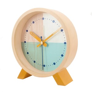 Wooden modern table clock, Small desk clock, Wood clock for desk, Office desk organization, Gift for mum, Christmas gift for her, Desk clock