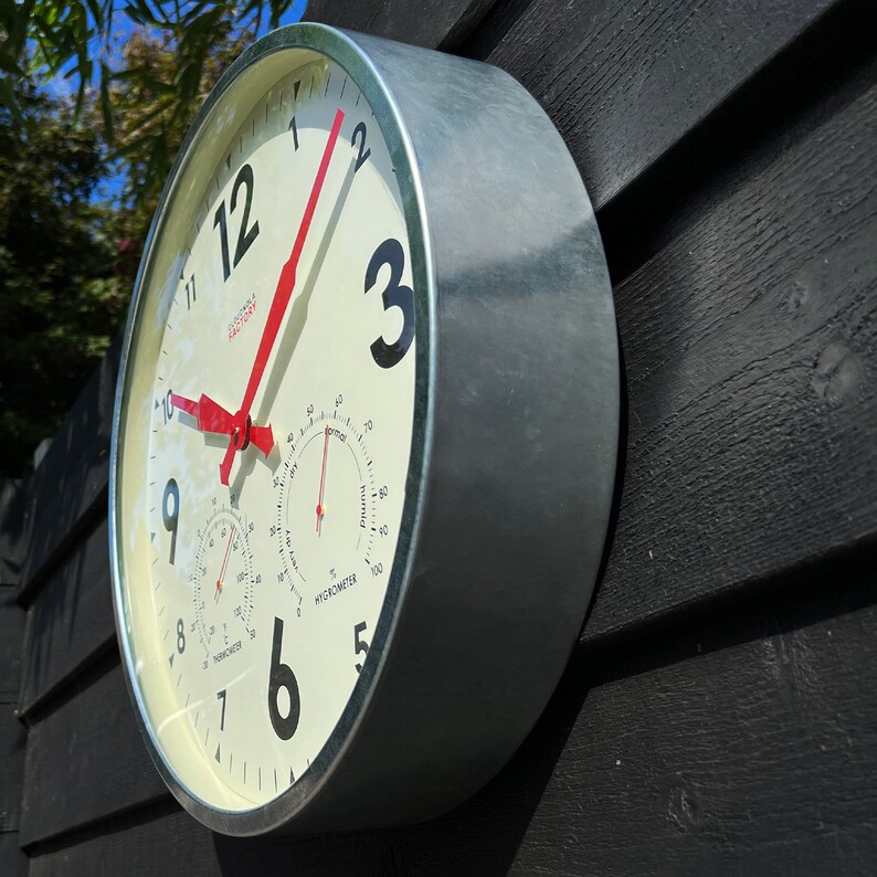 Outdoor Clock Waterproof Clock Metal Wall Clock With Etsy