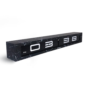 Marble Timeline AM/PM, Worlds biggest flip clock, XL retro flip clock, vintage flip clock, Retro 70s flip clock, Cloudnola