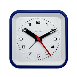 Rise and Shine with Cloudnola: Alarm clock Railway,  Metal Alarm Clock in Blue – with a light! Get your own Bed side Nightlight Alarm clock