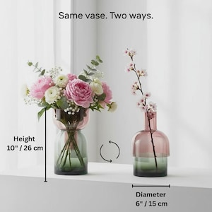 Cloudnola Fusion Vase Set: Reversible Glass Vase & Candle Holder