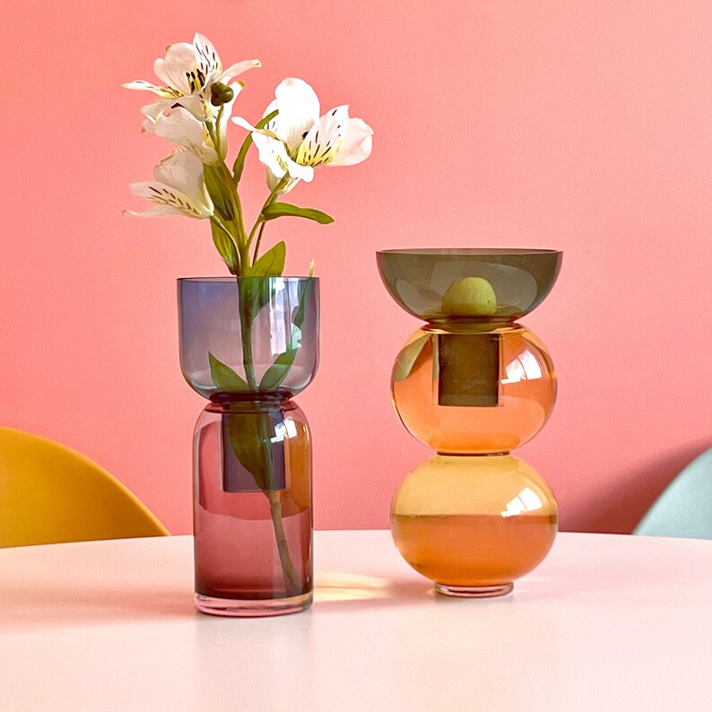 Small Fusion Vase - Set of 2 - Reversible Vase -Flower vase - Flip vase and Candle holder in one, Cloudnola