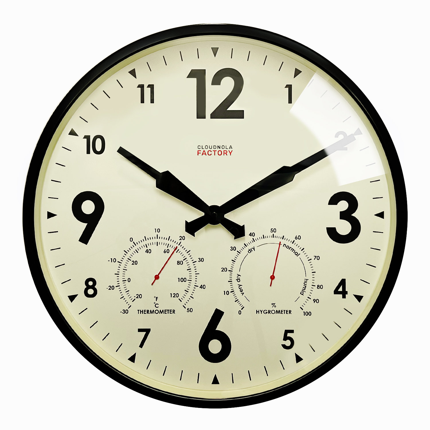 Outdoor Clock Waterproof Clock Metal Black Wall Clock With Etsy