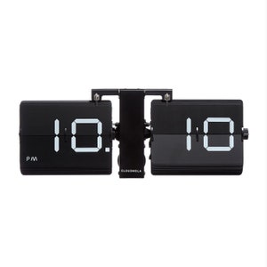 What you see is what you get! This metal flip clock from Cloudnola is impressive and
gives a glimpse into the mechanism of the clock. The industrial look evokes wonder and respect. The clock can stand or hang and uses 1 D battery.