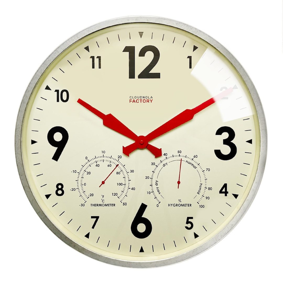 Outdoor Clock Waterproof Clock Metal Wall Clock With - Etsy
