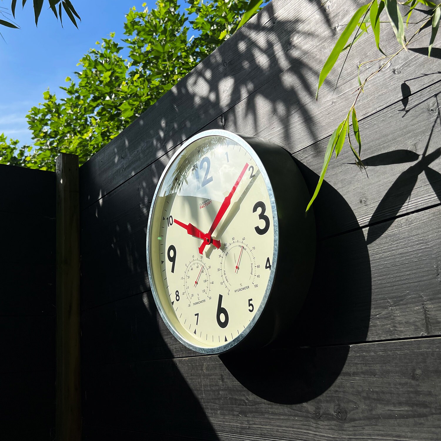 Outdoor Clock Waterproof Clock Metal Wall Clock With Etsy