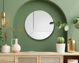 Design Mirror Size 40 cm - Luxury Boho Mirror for Contemporary Room Decor and Elegant Wall Decoration , Cloudnola