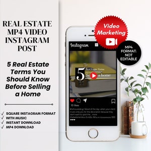 Social Media Video Post, Grundbegriffe, die Sie kennen sollten, bevor Sie ein Haus verkaufen, Realtor Marketing, Instagram Post, Real Objekt Video Inhalt