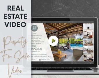 Property For Sale Video, Canva Customizable Video Template, Real Estate Marketing, Social Media, Real Estate Template, Realtor Video