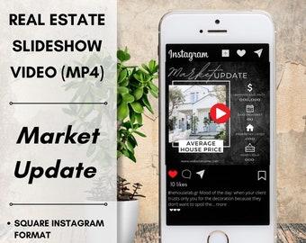 Real Estate Video | Local Housing Market Update | Instagram MP4 Post | Canva Customizable Template | Real Estate Marketing