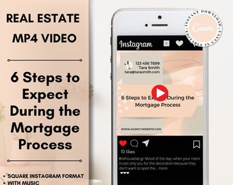 Real Estate Video Instagram Post, Real Estate Video Template, Real Estate Marketing, Realtor Logo, Real Estate Template, Canva Template, MP4