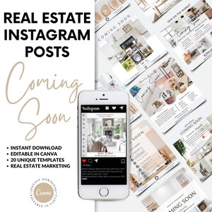 Real Estate Instagram Animated Posts, Real Estate Marketing, Social Media Canva Template, Real Estate, Instagram Posts, Coming Soon