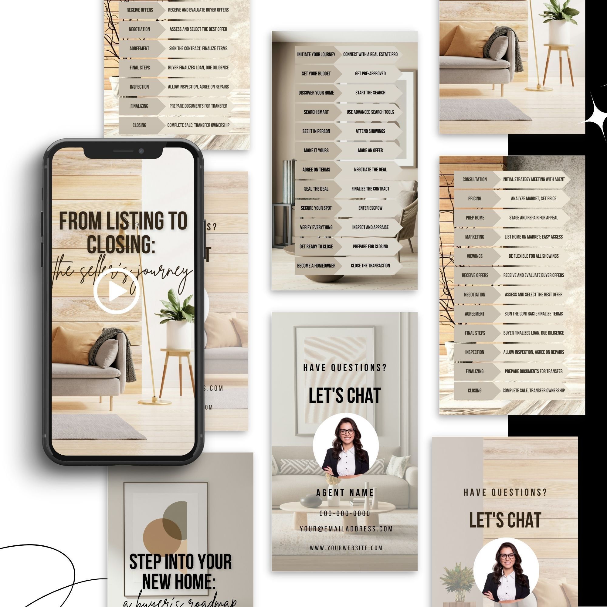 Realtor Content Real Estate Buyer & Seller Roadmap Reels - Instagram Marketing Video ...