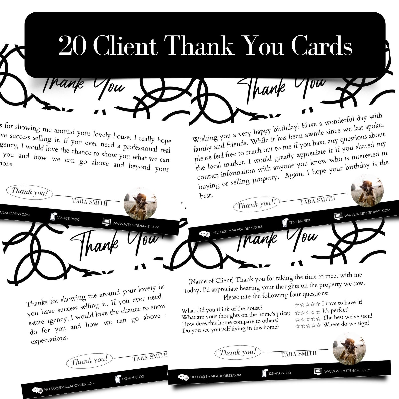 20 Realtor Client Thank You Cards, Real Estate Thank You Cards Wording, Real Estate Thank You