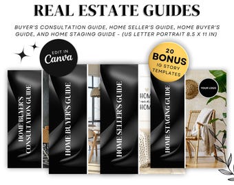 Real Estate Agent Guides Bundle + Bonus Instagram Story Templates | Buyer, Seller, & Staging Templates for Agents